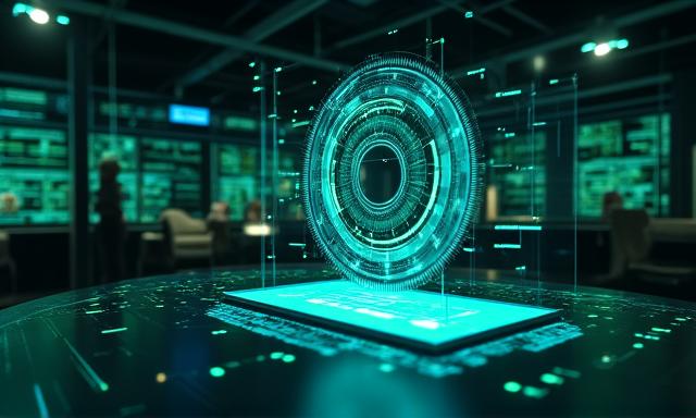 Futuristic holographic data interface