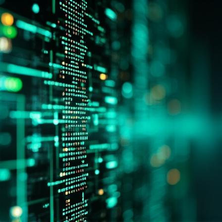 A clean, high-tech interface showing data filtering processes